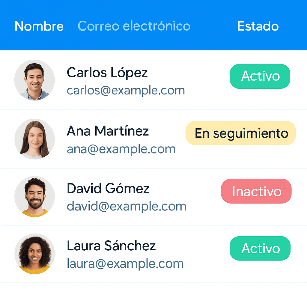 SoulCRM Contacts Management Interface